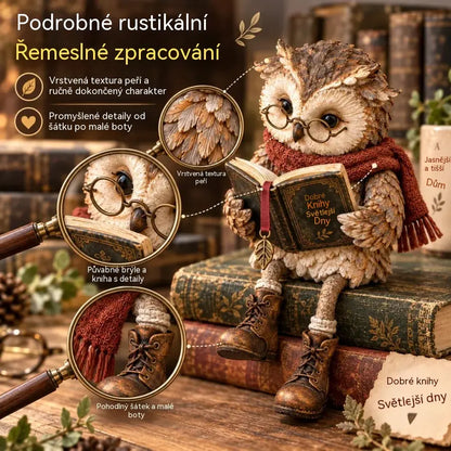 💥 Sleva 50 % po omezenou dobu! 🦉Roztomilá sova čtecí knihu – dekorace, která potěší každého milovníka knih! 📚