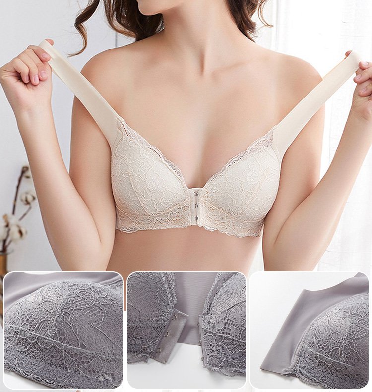 【Clearance sale】[Αγοράστε 1 και πάρτε 1 δωρεάν] ουτιέν από δαντέλα χωρίς ραφές με μπροστινό κλείσιμο