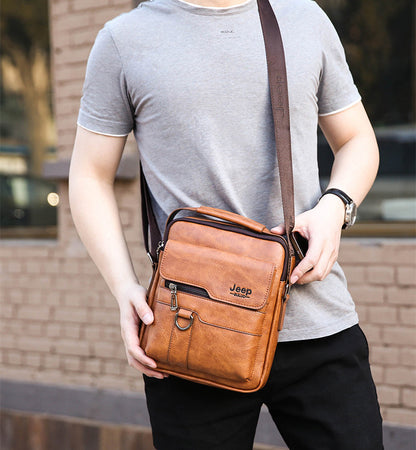 🔥【Agotado pronto】Bolso de moda casual de piel de vaca para hombre