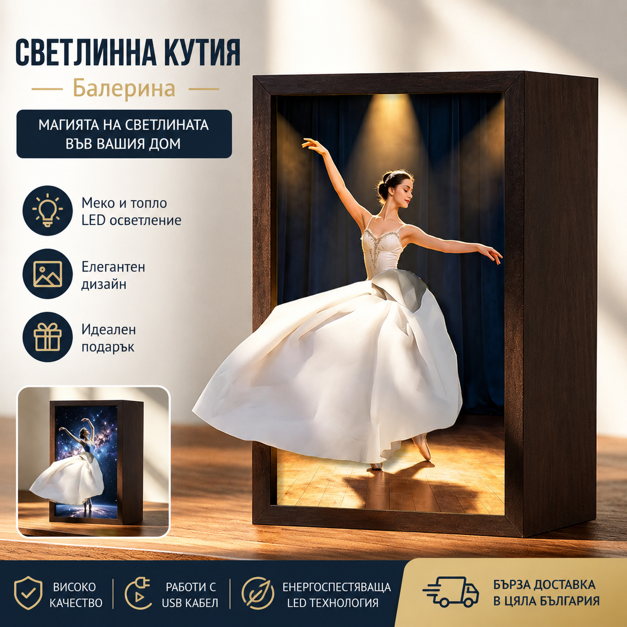 🧻Кутия за салфетки „Балерина