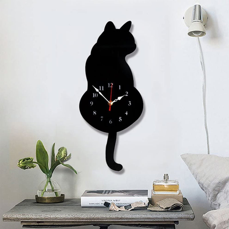 🐱Kreatívne nástenné hodiny v tvare vrtiacej mačky