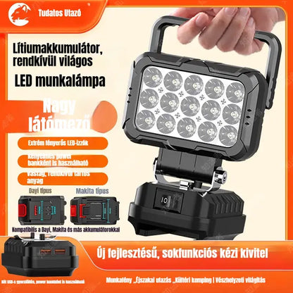 🔥💡 Lítiumakkumulátoros, USB-csatlakozóval ellátott zseblámpa – ideális többek között autójavításhoz.
