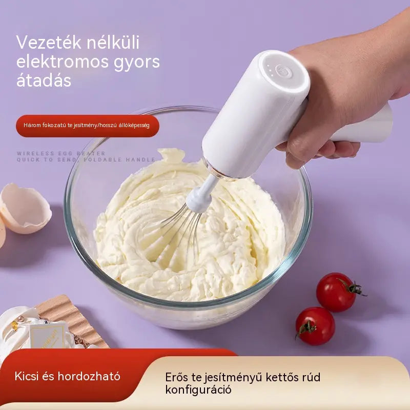 🍰✨2026 Új vezeték nélküli elektromos tojáshabverő otthoni használatra
