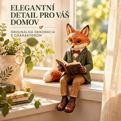 🦊🎄✨Gyanta rókafigura - karácsonyi asztaldísz