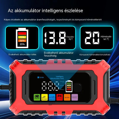 Intelligens akkumulátortöltő és -karbantartó