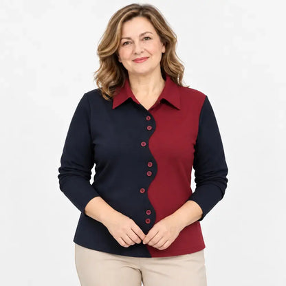 🤩Két színben összeállított női blúz – kényelmes és nagyon divatos!👚