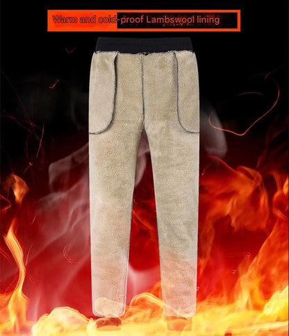👖【45% OFF】🔥【M-5XL】Zimske muške zimske ležerne hlače od janjeće vune✅【40-100 kg】