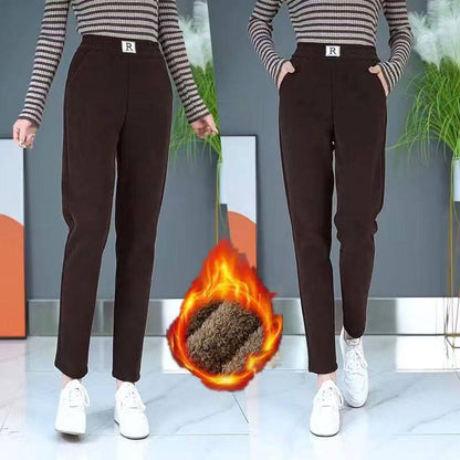 🩰👖 Nova hit ponuda--S popustom.【S-3XL】2026 jesensko-zimske ženske baršunaste ležerne hlače visokog struka