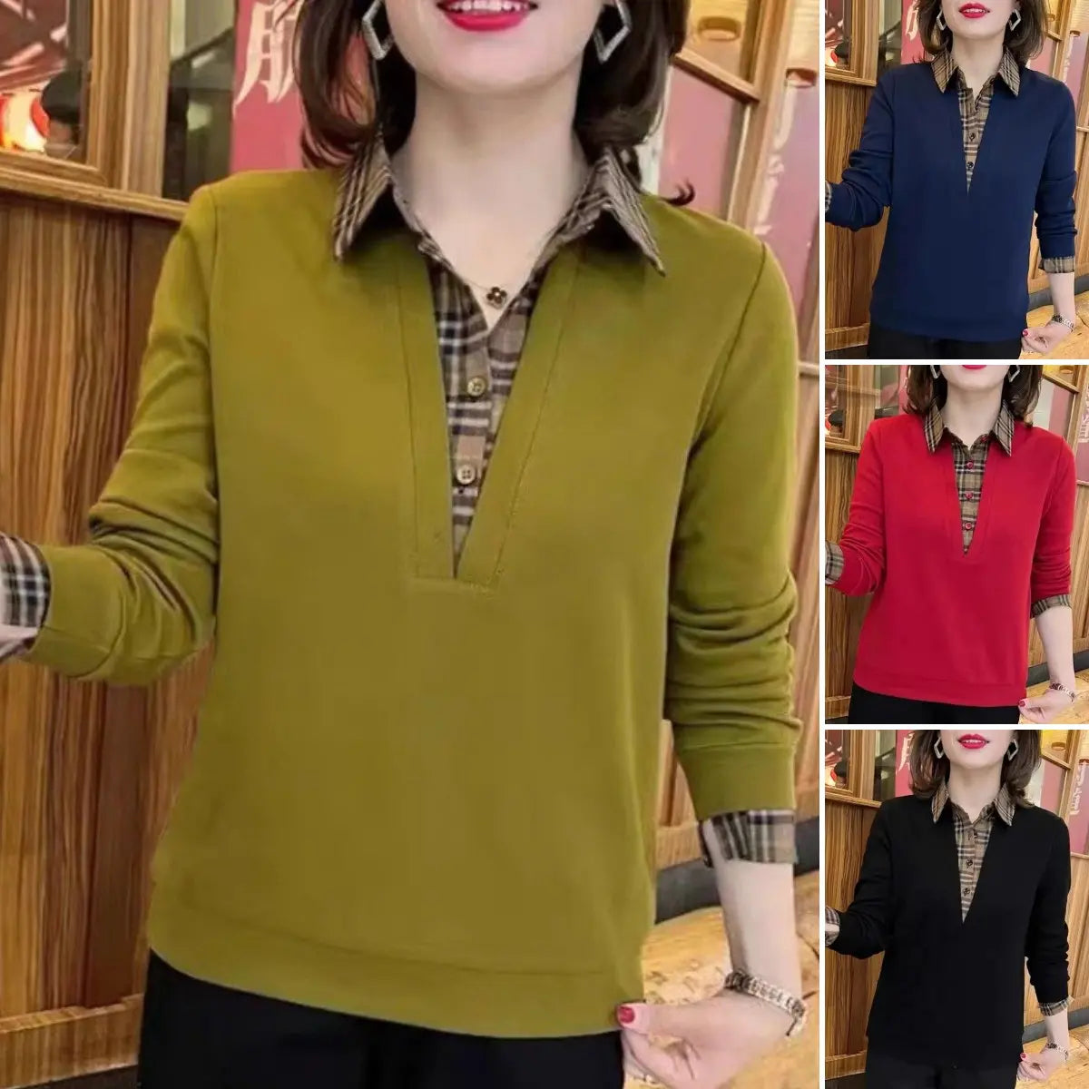 🔥 【M-5XL】2026.Baršunasta modna patchwork košulja novog stila