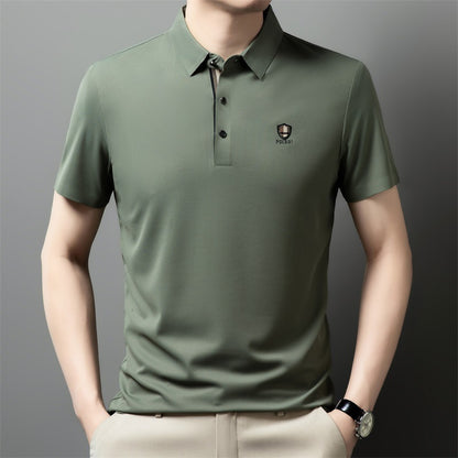 【M-4XL】Nova ledeno svilena polo majica s reverom i pola rukava za ljeto 2026.