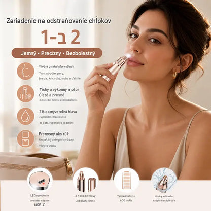 🎁 Model 2026 – 50% zľava💥💗 Zariadenie 2 v 1 na odstraňovanie chĺpkov na tvári a tvarovanie obočia