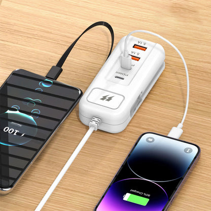 ⚡ Καλώδιο επέκτασης USB και προστασία από υπέρταση | Έξυπνος διανομέας 4 θυρών με γρήγορη φόρτιση 30 λεπτών και προστασία από υπέρταση 🎄✨