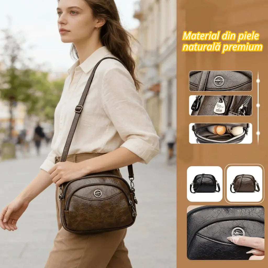👜【Prémiový materiál z pravé kůže】Elegantní dámská kabelka přes rameno