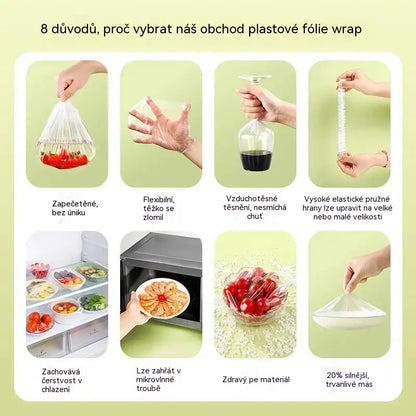 🥗✨ 450 kusů v balení, vydrží jeden rok / 620 Kč, jednorázové obaly na potraviny | Flexibilní obal vhodný na talíře, misky a různé nádoby
