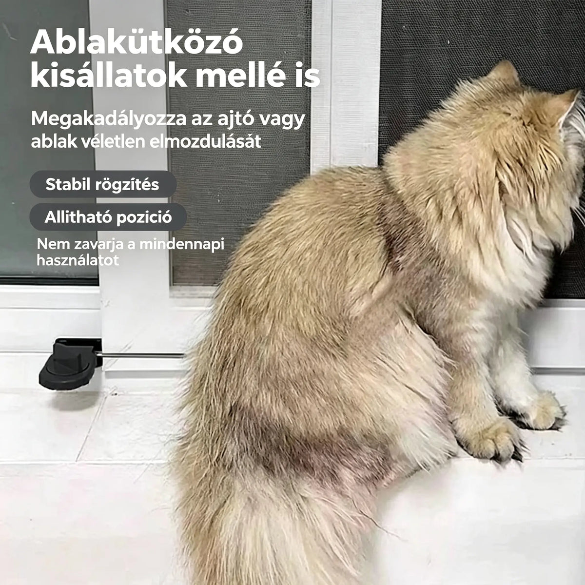 🚪🪟💥【4 darab】Tolóajtók és ablakok határolói – rögzítik a konyhai tolóajtók helyzetét és az ablakok nyílásszélességét.