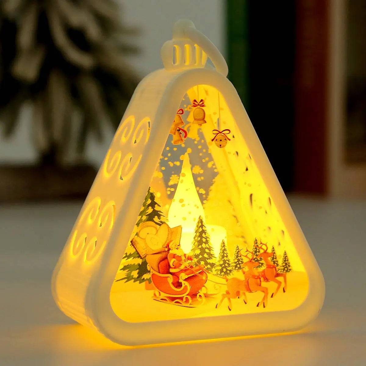 🌲🎅【1 db-os szett.】🎁✨Karácsonyi retró éjszakai fények | Világító hóember dekoráció + ablakpárkány vagy asztaldísz