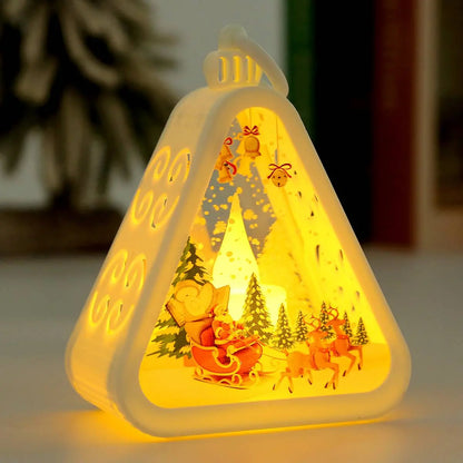 🌲🎅【1 db-os szett.】🎁✨Karácsonyi retró éjszakai fények | Világító hóember dekoráció + ablakpárkány vagy asztaldísz