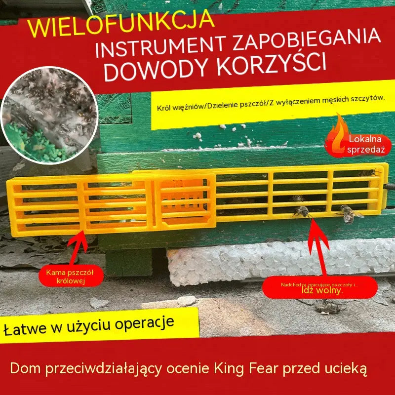 🔥【Kup 5, a 5 dostaniesz gratis】🔥Urządzenie do separacji pszczół, element zapobiegający ucieczce pszczół, wielofunkcyjna automatyczna rama do zbierania matek