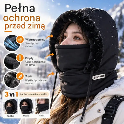 🔥Ciepła czapka outdoorowa z podszewką z polaru – model 3 w 1