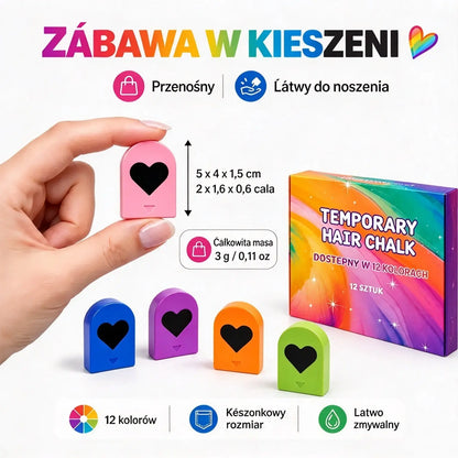 🌈🪮 Kompaktowa farba do włosów w pudrze, 12 odcieni do szybkiej koloryzacji