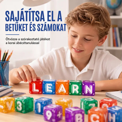 🧩 Mágneses kockák betűkkel és számokkal – Játékos tanulás, szórakoztató oktatás ✨