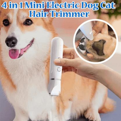 🐕😺 Mini elektrický holiaci strojček pre psov a mačky 4 v 1 + nožnice na nechty