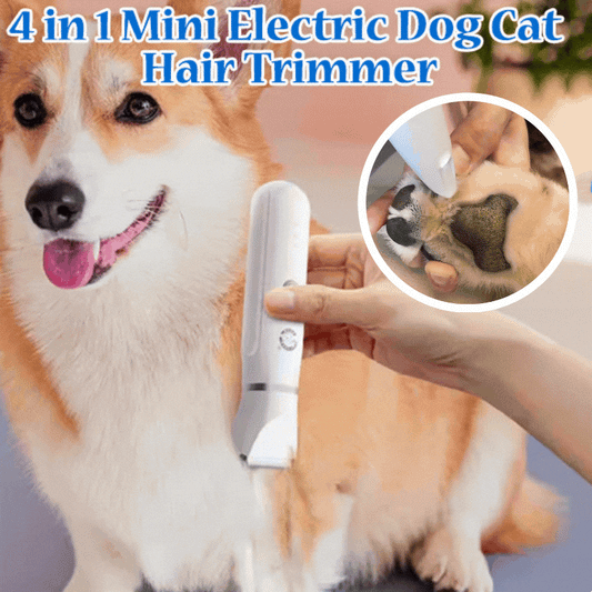🐕😺 Mini elektrický holiaci strojček pre psov a mačky 4 v 1 + nožnice na nechty