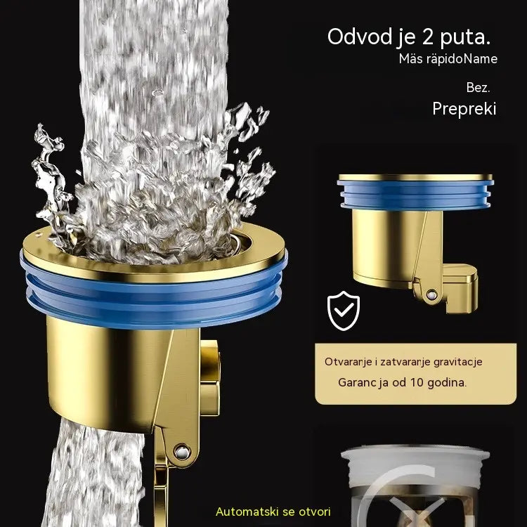 🔥 Univerzalni mesingani podni odvod s jezgrom protiv neugodnih mirisa 🚿✨