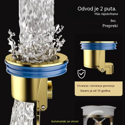 🔥 Univerzalni mesingani podni odvod s jezgrom protiv neugodnih mirisa 🚿✨