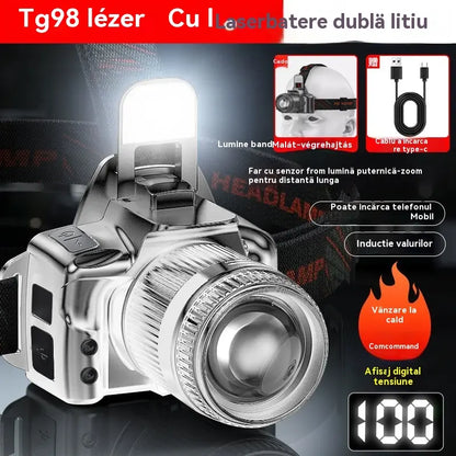 ✨🔥【50% KEDVEZMÉNY】Újratölthető LED-es fejlámpa 💡 – Erős zoom, hosszú akkumulátor-üzemidő, tökéletes éjszakai kalandokhoz 🌙🏕️