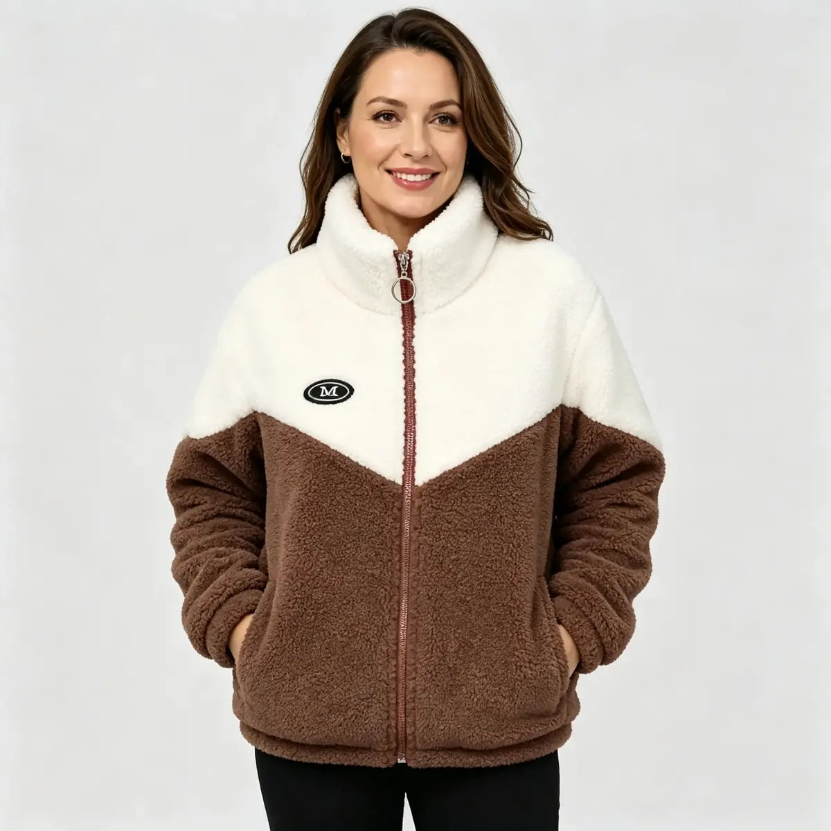 🔥🐏【M-4XL】Bavlněná bunda se zimní podšívkou, silnou podšívkou z umělého beránka a hřejivou úpravou