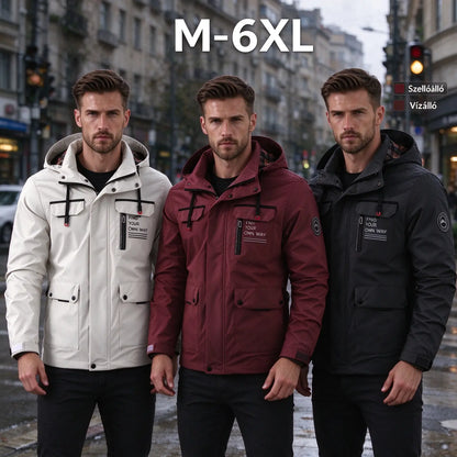 🔥🔥【M-6XL】Új, vastag, meleg ősz- téli férfi kabát, amely szellőálló és vízálló