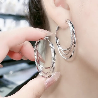 🔥😍 Časově omezená speciální nabídka✨✨【Kupte 1, dostanete 1 zdarma】Velké náušnice ze stříbra 925
