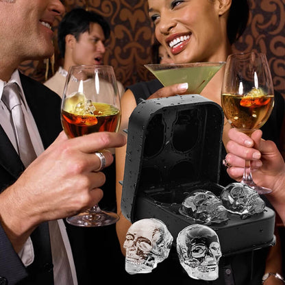 ❄️💀🍸Направи си сам: Силиконова форма за лед с череп