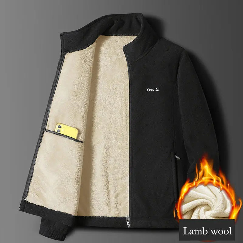 【30% OFF】【M-5XL】 Új őszi és téli férfi őszi és téli vastagított sherpa kabát