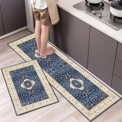 💥49% kedvezmény 【2 darab】🌺Csúszásmentes konyhaszőnyeg nedvszívó hosszú konyhaszőnyeg【40*60cm+40*120cm】