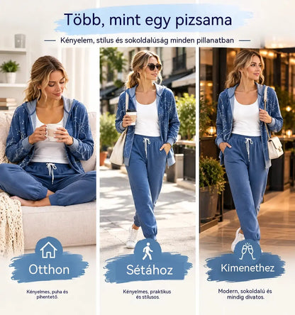 ✨3 darabos női otthoni ruha szett, kényelmes és stílusos😍