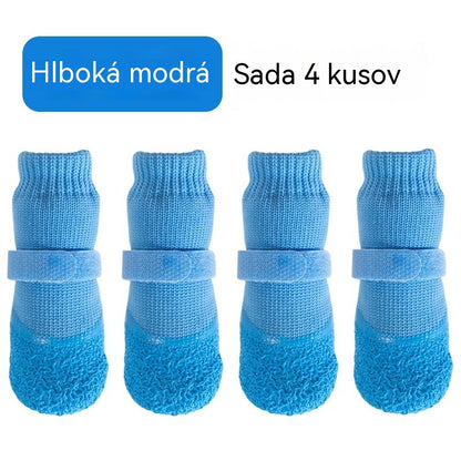 🐕🐕【500 českých korun】2 sady (8 kusů)– Nové nepromokavé ponožky pro psy. Silikonové holínky pro psy. Protiskluzové a odolné vůči oděru.