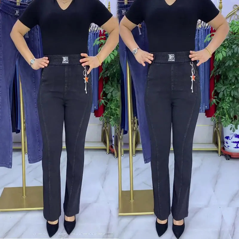 🏆【45% OFF】👖【S-4XL】Dámske strečové džínsy s vysokým pásom