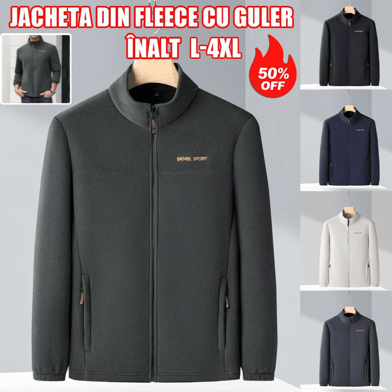 🧥🍂🔥Kúpte 1, získajte 1 zadarmo🔥Pánska jesenná a zimná flísová bunda Polar, flísová bunda s vysokým golierom pre mladých a starších mužov