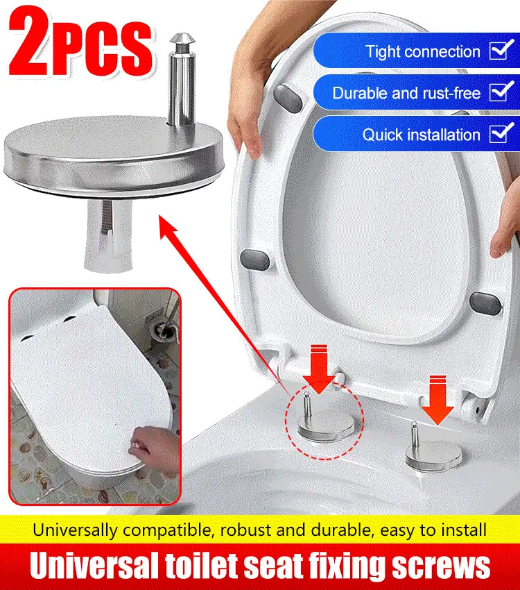 🚽【2 páry, celkom 4 kusy】 Univerzálne kúpeľňové doplnky ----💦✨skrutkové svorky na upevnenie toaletného sedadla.