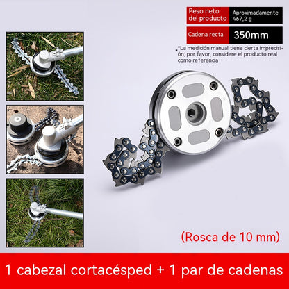 Cabezal de desbrozadora de eslabones de cadena M10 de alta dureza, engrosado y resistente a los impactos