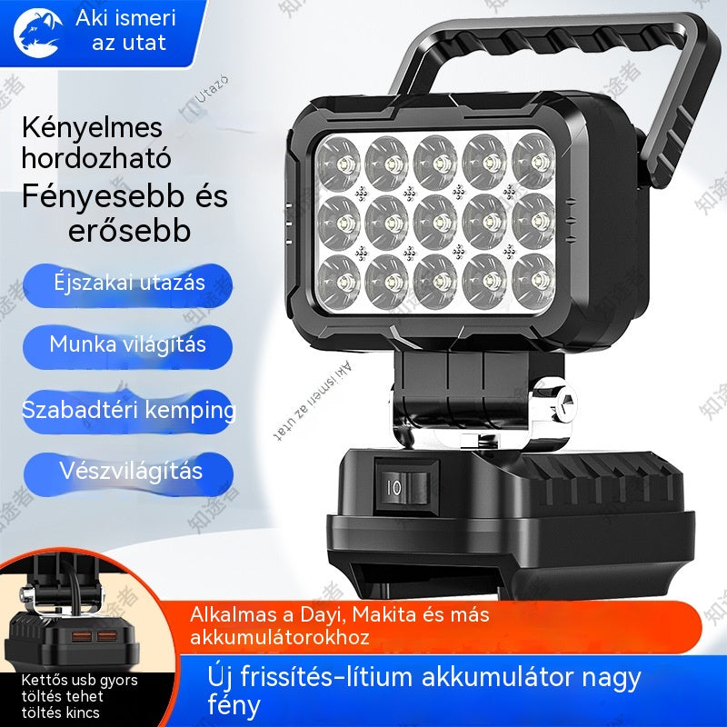 💡LED munkalámpa – Univerzális elemekkel kompatibilis – Alkalmas garázsba, építkezésekre és kempingezéshez