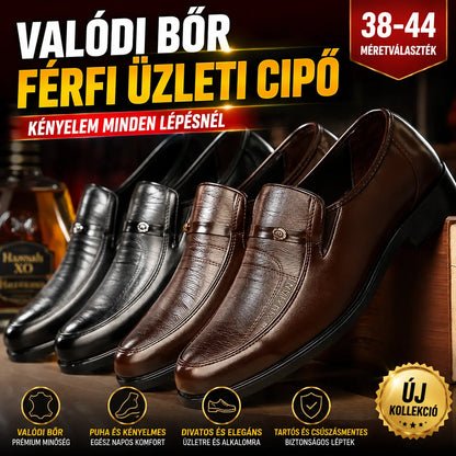 🔥【38-44】👞Új őszi/téli férfi valódi bőr üzleti cipő, puha és kényelmes.