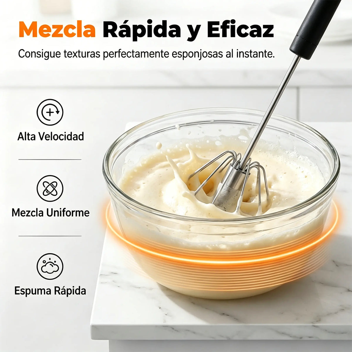 [2 darabos készlet] Félautomata rozsdamentes acél tojáshabverő