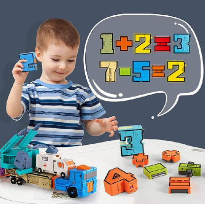 🔥🧩 [50% έκπτωση] Transformers με αλφάβητο και αριθμούς για παιδιά – 🚗 Διασκέδαση, δημιουργικότητα και μάθηση
