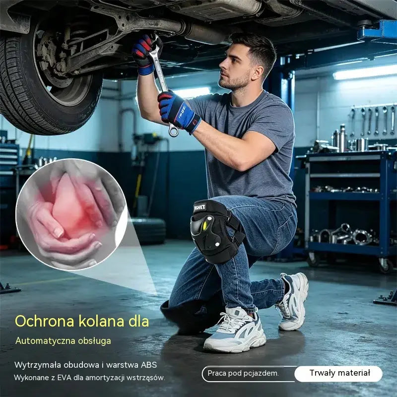Fluorescencyjne nakolanniki ochronne na każdą porę roku
