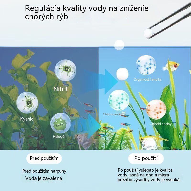 🐟【300 tabliet】💧 Šumivé tablety na čistenie akváriovej a jazierkovej vody, okysličovacie tablety do akvária 🔥