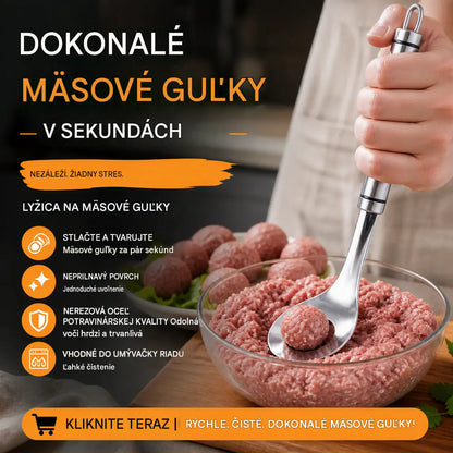 🤤 Lyžička na fašírku z nehrdzavejúcej ocele, posúvač na krevety, ručne vyrábané krevety