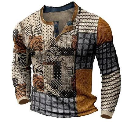 🔥🔥Nova moška polo majica z dolgimi rokavi in velikim tiskom【S-4XL】